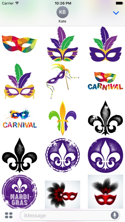 Mardi Gras Stickers by Kitefaster