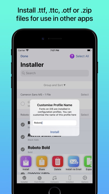 iFont: find, install any font