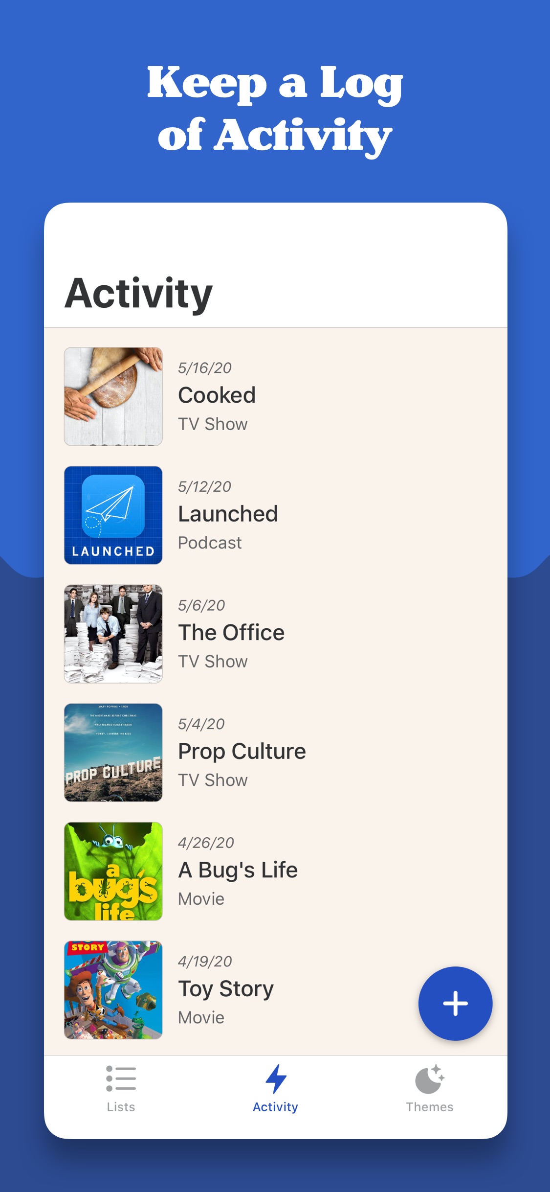 Screenshot do app Sofa: Downtime Organizer