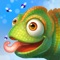 A mobile game about a chameleon that eats various insects