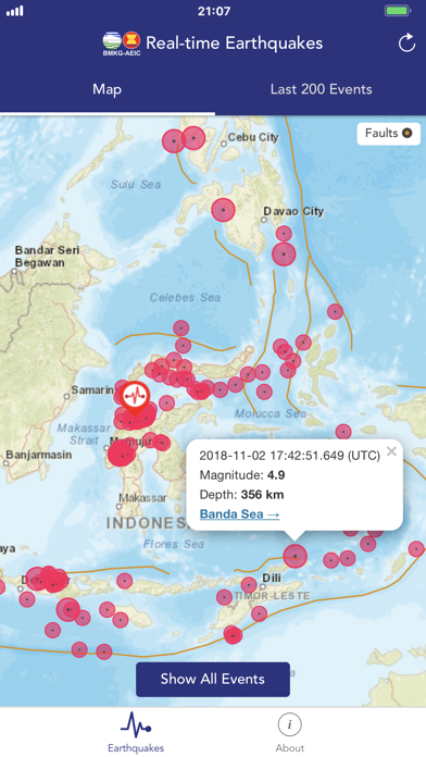 BMKG Real-time Earthquakes screenshot 2