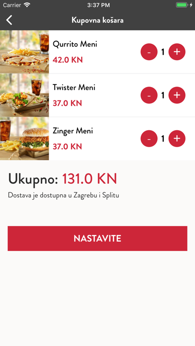 KFC Hrvatska screenshot 3