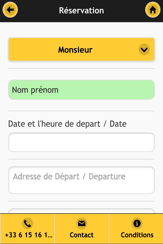 taxi moto paris orly cdg screenshot 2