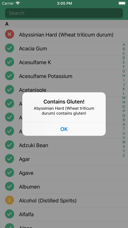 GFree Ingredients
