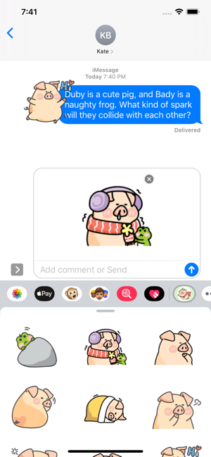 Piggy Duby&Frog Bady -Stickers(圖3)-速報App