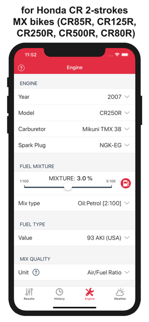 Jetting for Honda CR 2T Moto(圖3)-速報App