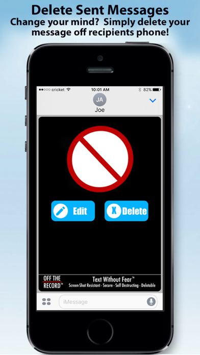 How to cancel & delete Off The Record Texting & Pics from iphone & ipad 4