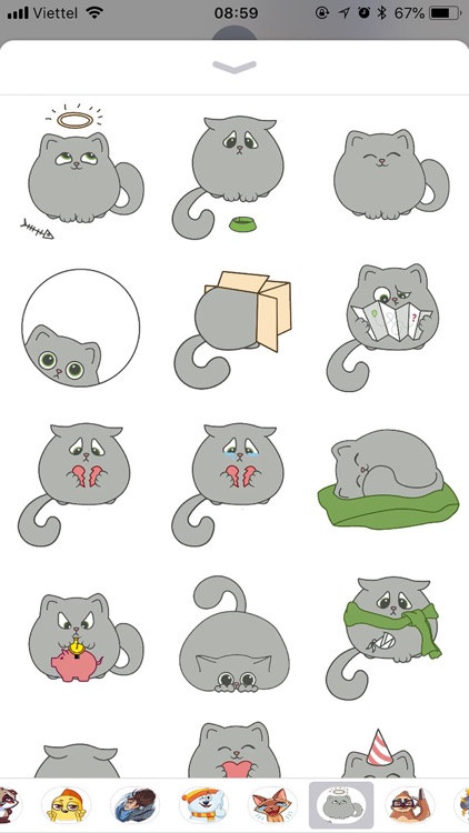 Cute Cat Emoji Funny Stickers