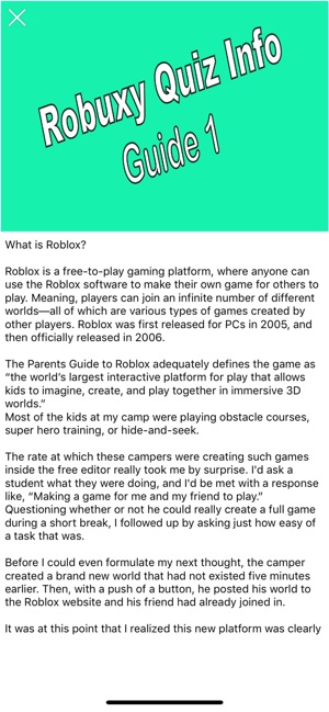 Robux For Roblox Quiz Info En App Store - free roblox like game