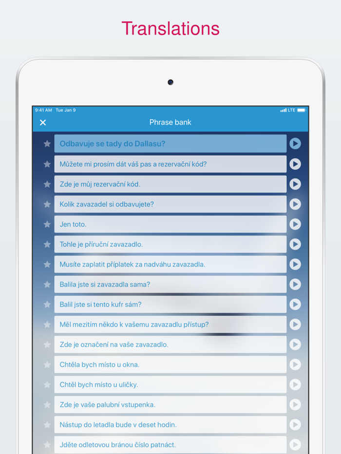 Spanish for Czech travellers