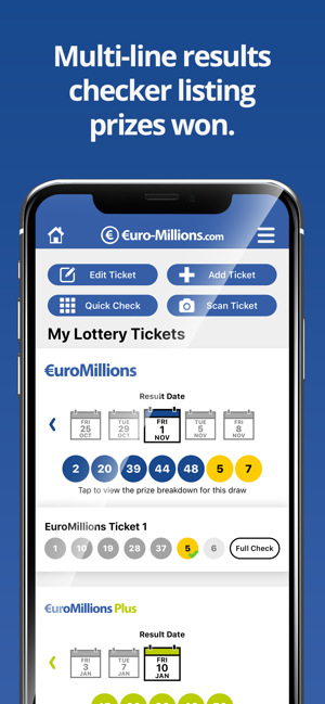 check my lotto numbers euromillions