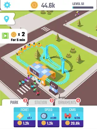 Screenshot 1 Idle Roller Coaster iphone