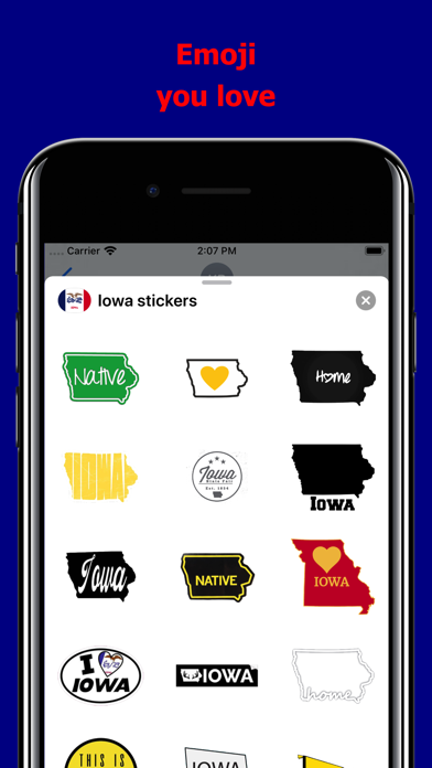 Iowa emoji - USA stickers screenshot 2