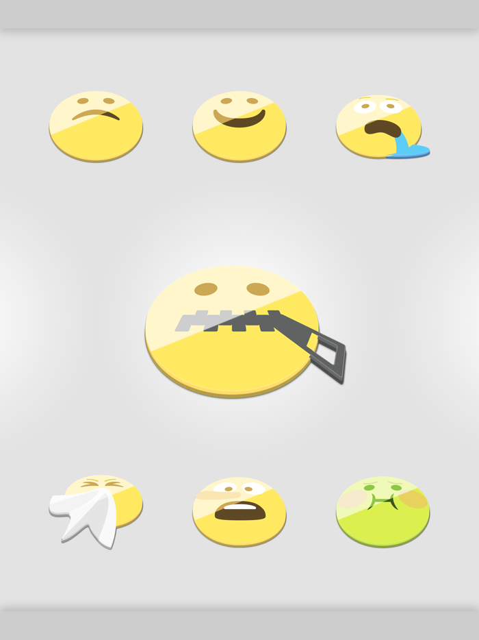 Stickers that flattened