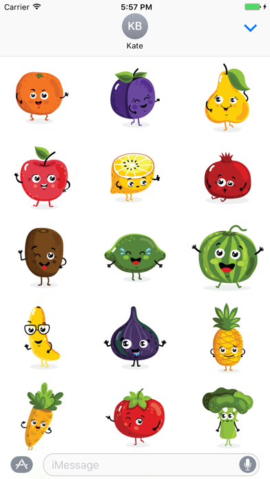 Screenshot #1 pour Sticker Me: Fruit Family