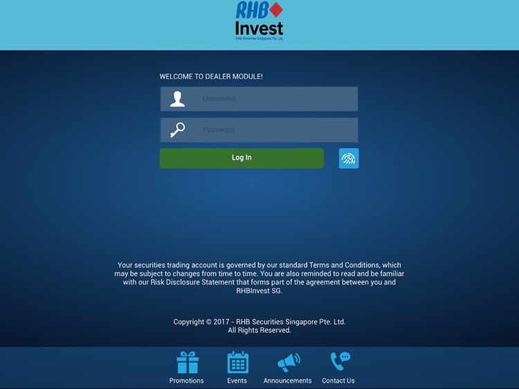 RHBInvest TR for iPad