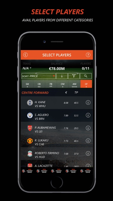 Screenshot #2 pour Real Fantasy Teams