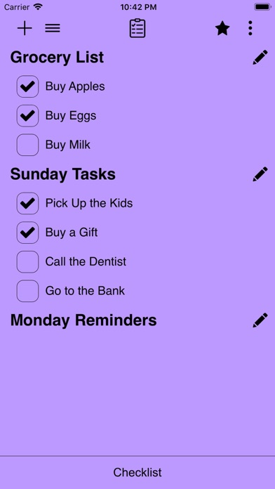 Checklist screenshot 4