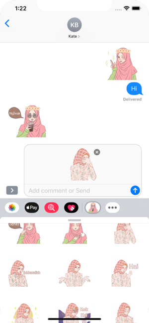 Hijab Girl Stickers iMessages(圖4)-速報App