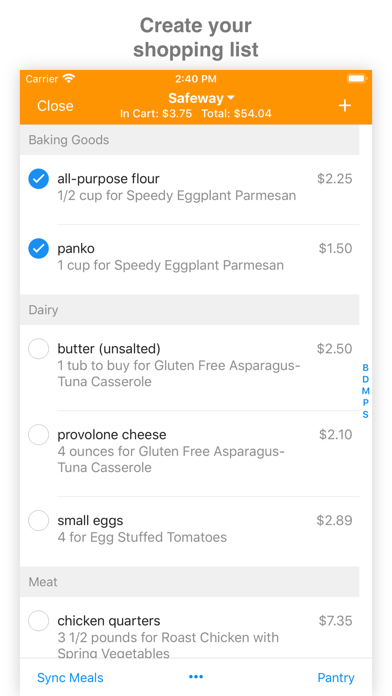MealBoard - Meal and Grocery Planner screenshot