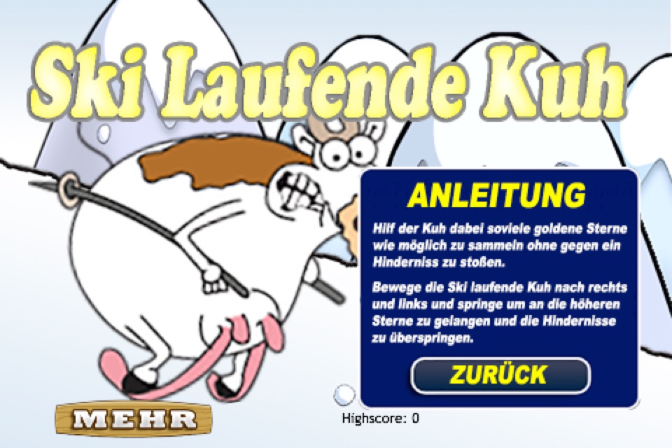 Verrückte Ski Laufende Kuh LT screenshot 2