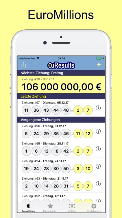 Euromillionen Euresults By Daniel Fernandes