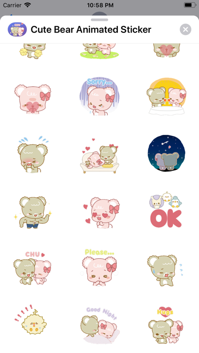 Cute Bear Animated Sticker screenshot 2