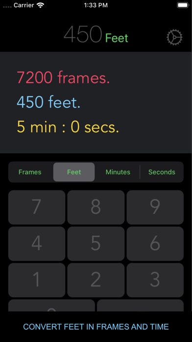 Frames Feet Time Converter screenshot 2