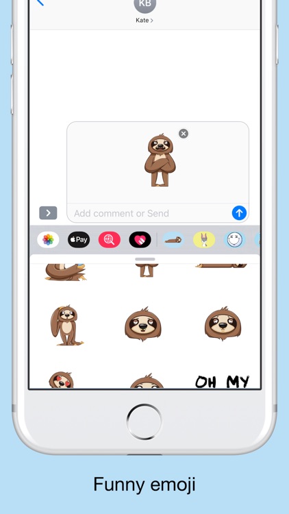 Sloth emojis & funny stickers