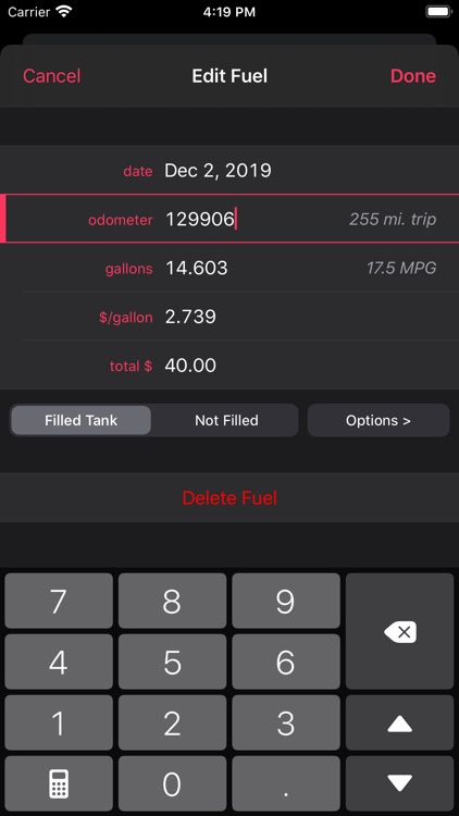 Road Trip MPG Lite screenshot-6