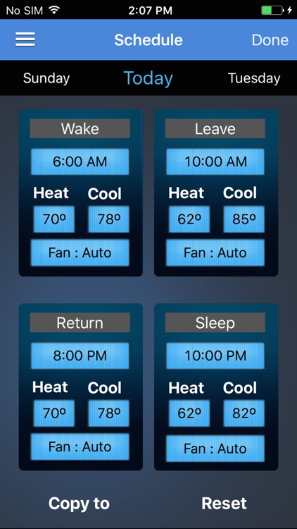 Aprilaire Wi-Fi Thermostat App