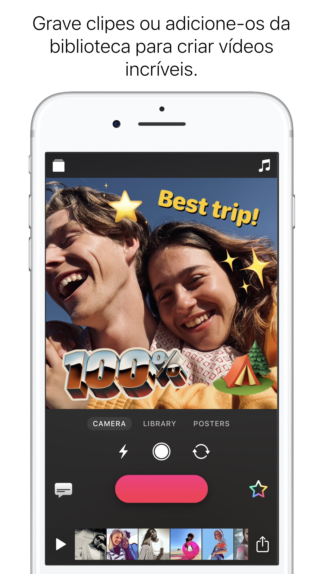 Screenshot do app Clips