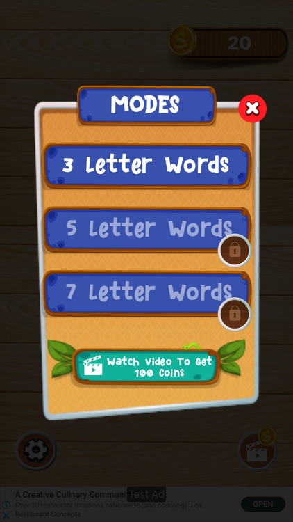 Word Finder Brain Puzzle