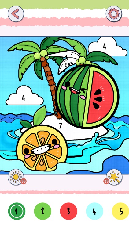 Coloring Book: Fruit Game