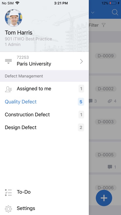 iTWO 4.0 Defect Management