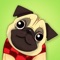 This is the cutest and Ultimutt Emoji Texting App For Pug Dog Lovers by Mutt Mad
