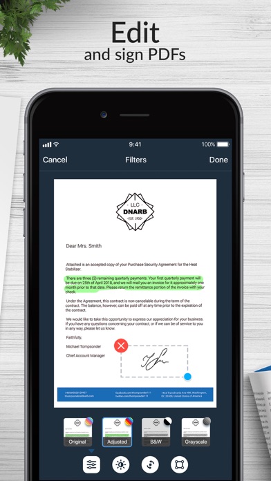 Scanner for Me - Free PDF Scanner & Printer for Documents, Emails, Receipts, Business Cards Screenshot 2