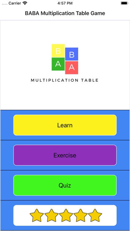 BABA Multiplication Table Game