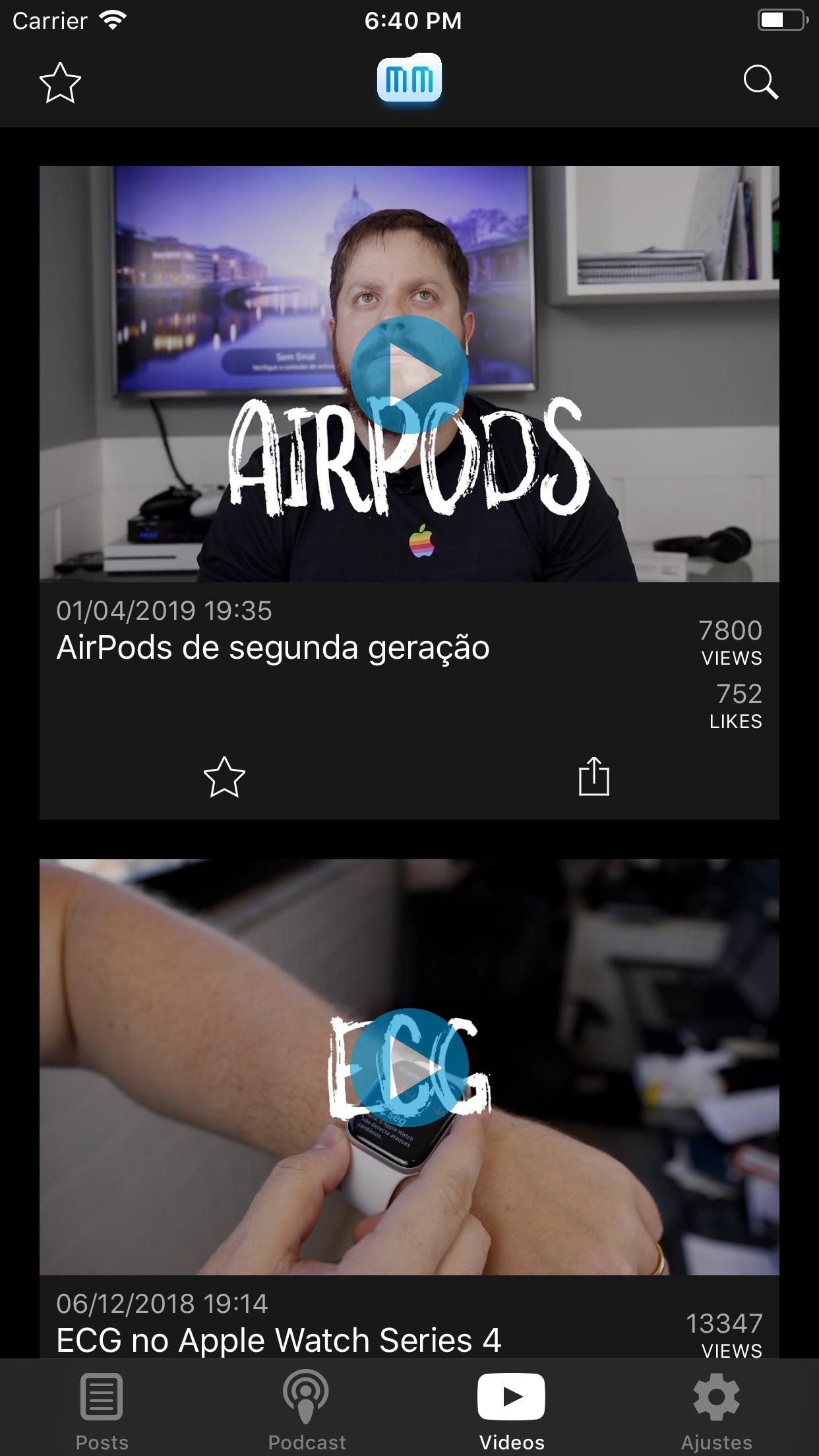 Screenshot do app MacMagazine