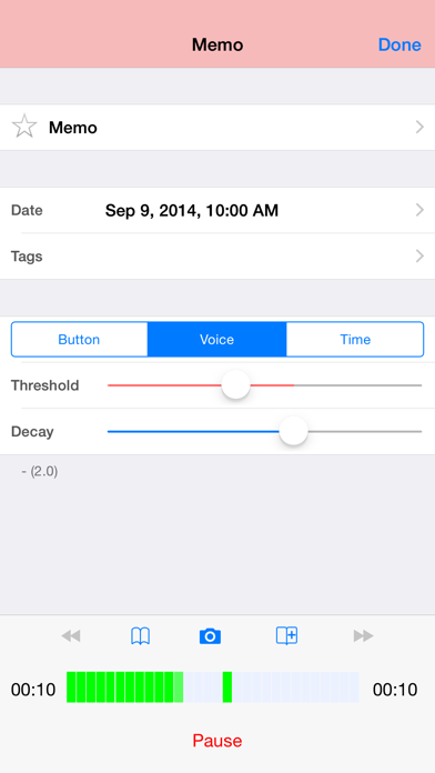 Audio Memos - The Voice Recorder Screenshot 2