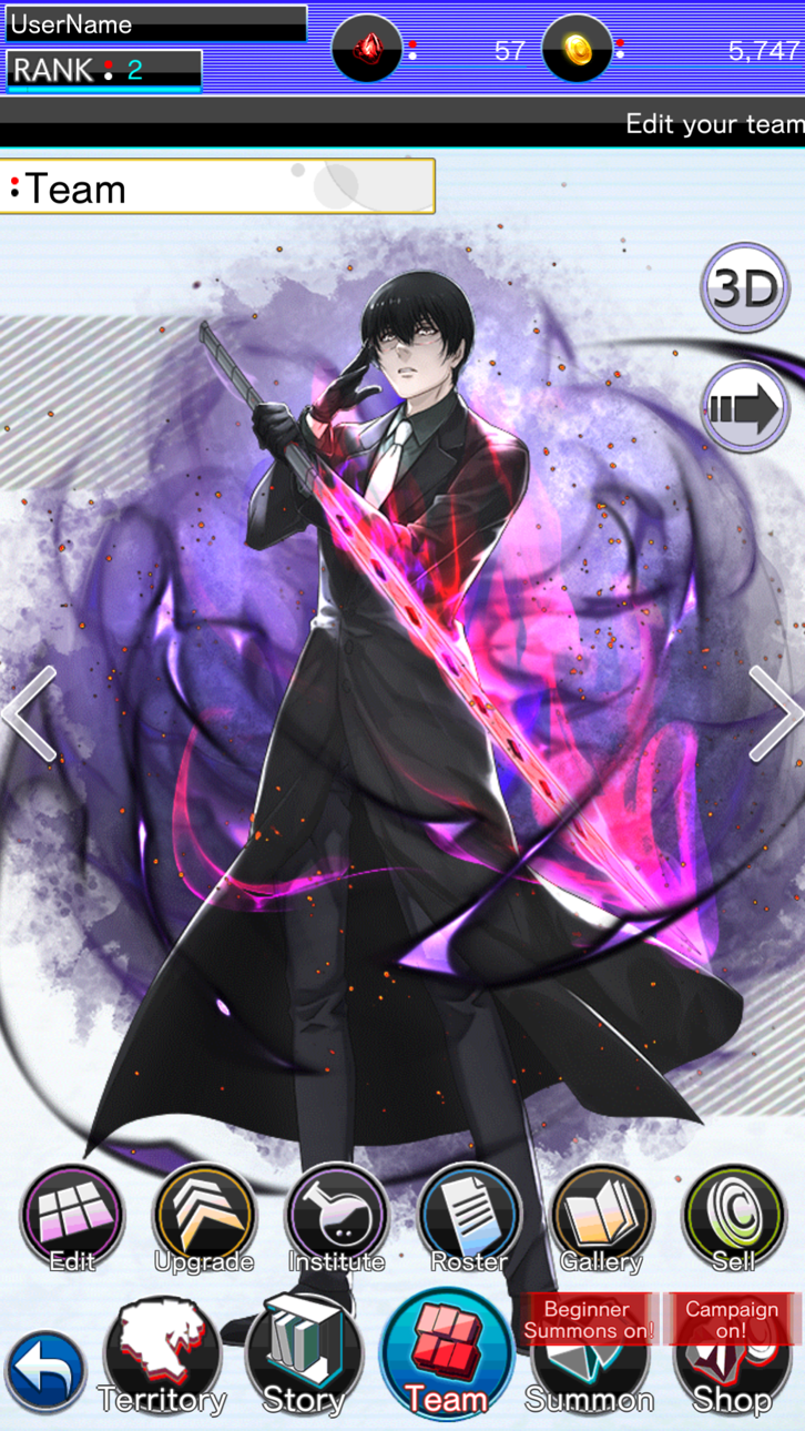 TOKYO GHOUL [:re birth] Hack screenshot 1 - iOS game interface