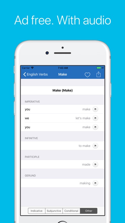 English Verb Conjugator Pro screenshot-0