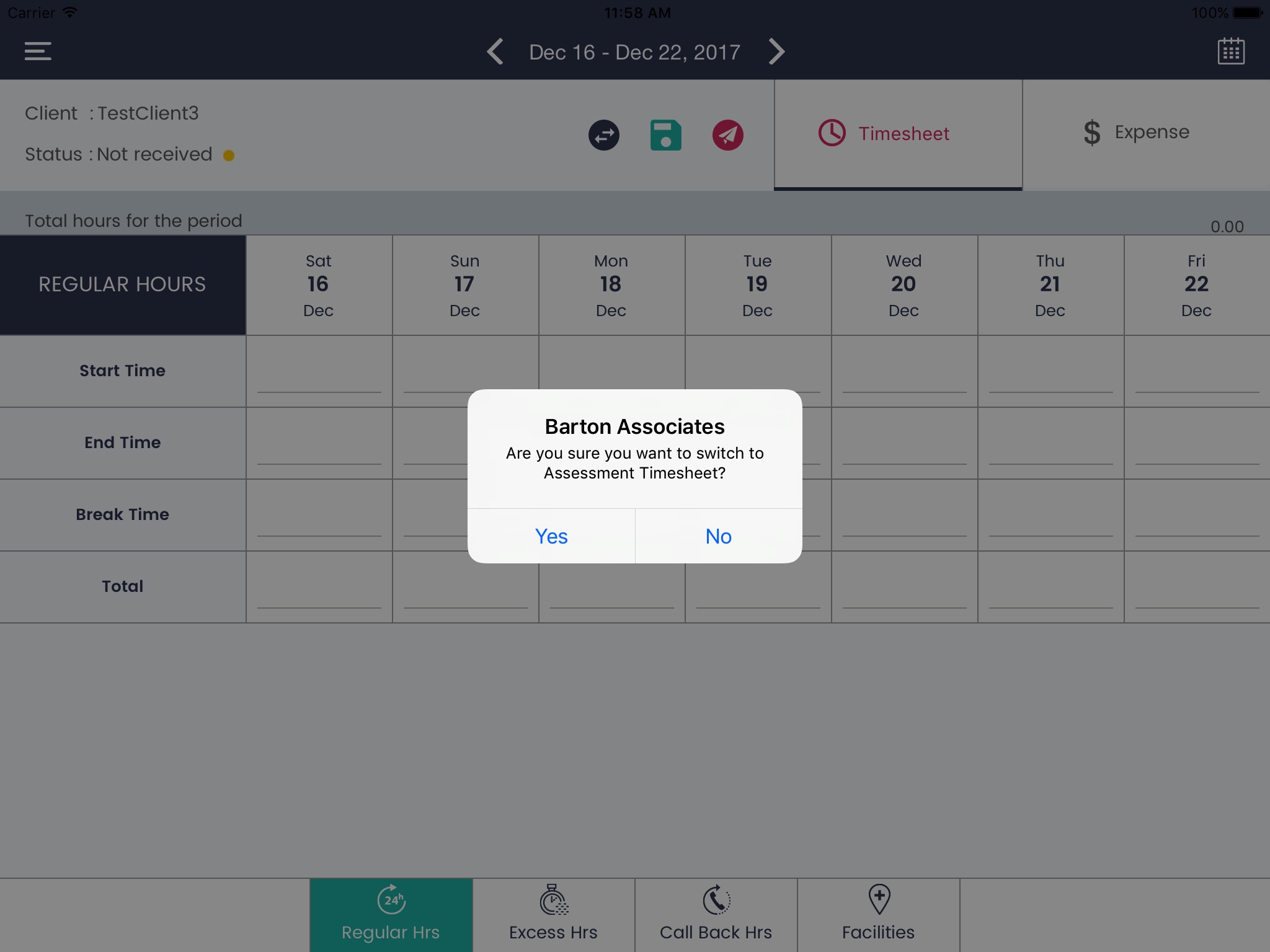 Barton Timesheets screenshot 3