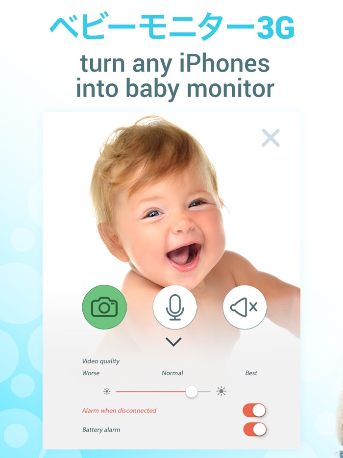 ベビーモニター3G, LTE, Wifi