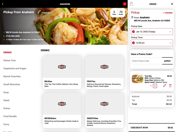 Munch Thai Food  Sweet Tea