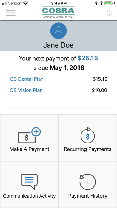 Medical Mutual's COBRA Options screenshot 2