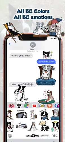 Captura de Pantalla 7 Collie Moji - Border emojis iphone