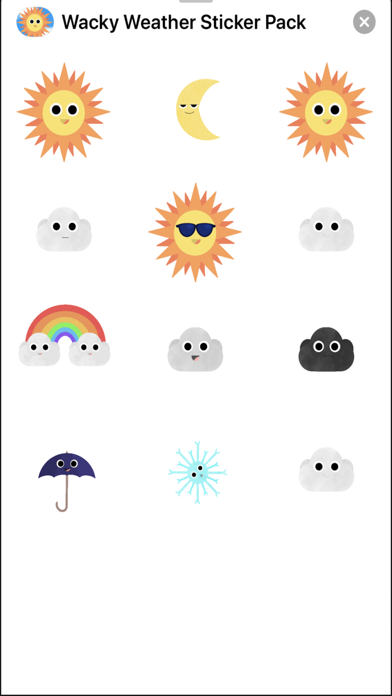 Wacky Weather Sticker Pack screenshot 4