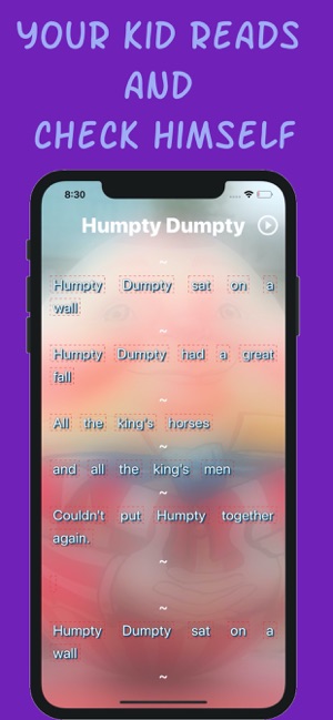 Your first poem: Humpty Dumpty