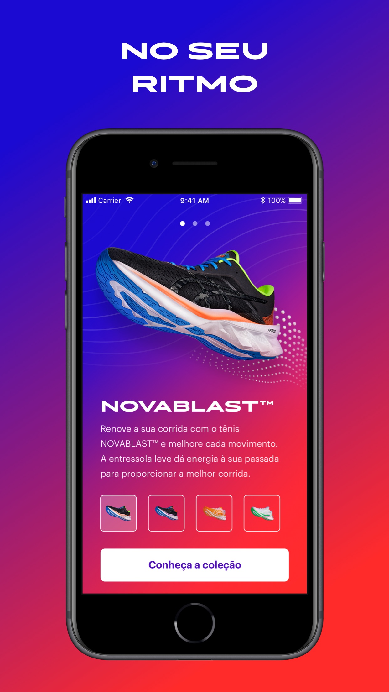 Screenshot do app ASICS Run Mixer